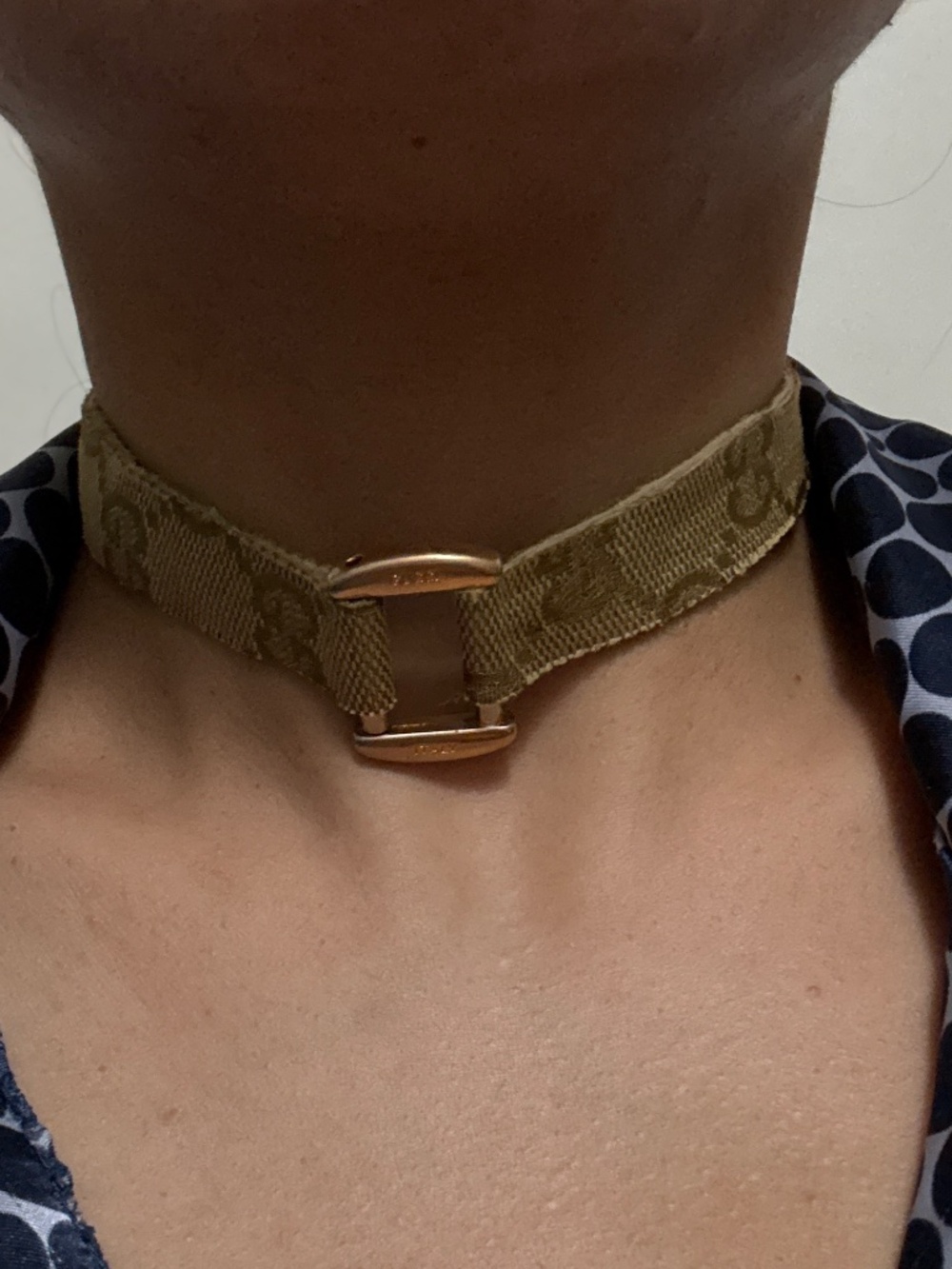 Up cycled Gucci Choker with dust bag